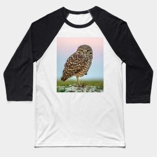 Burrowing Owl at Dusk Baseball T-Shirt